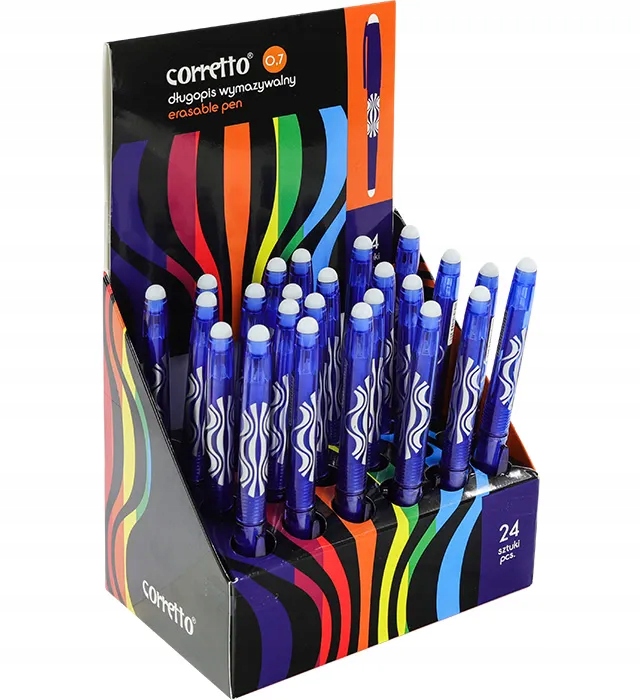 Długopis wymazywalny niebieski Corretto 24szt.