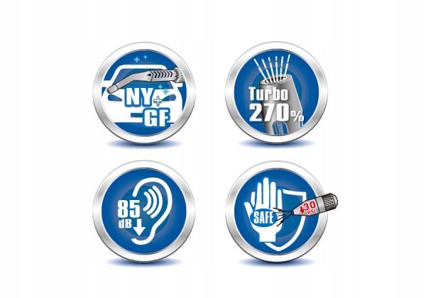 King Tony ZESTAW PISTOLET DO PRZEDMUCHIWANIA + 6 wymiennych końcówek 7990A0 Liczba elementów w zestawie 7