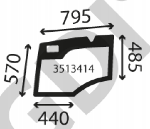 Sklo Weidemann spodní dveře levé 1000216247
