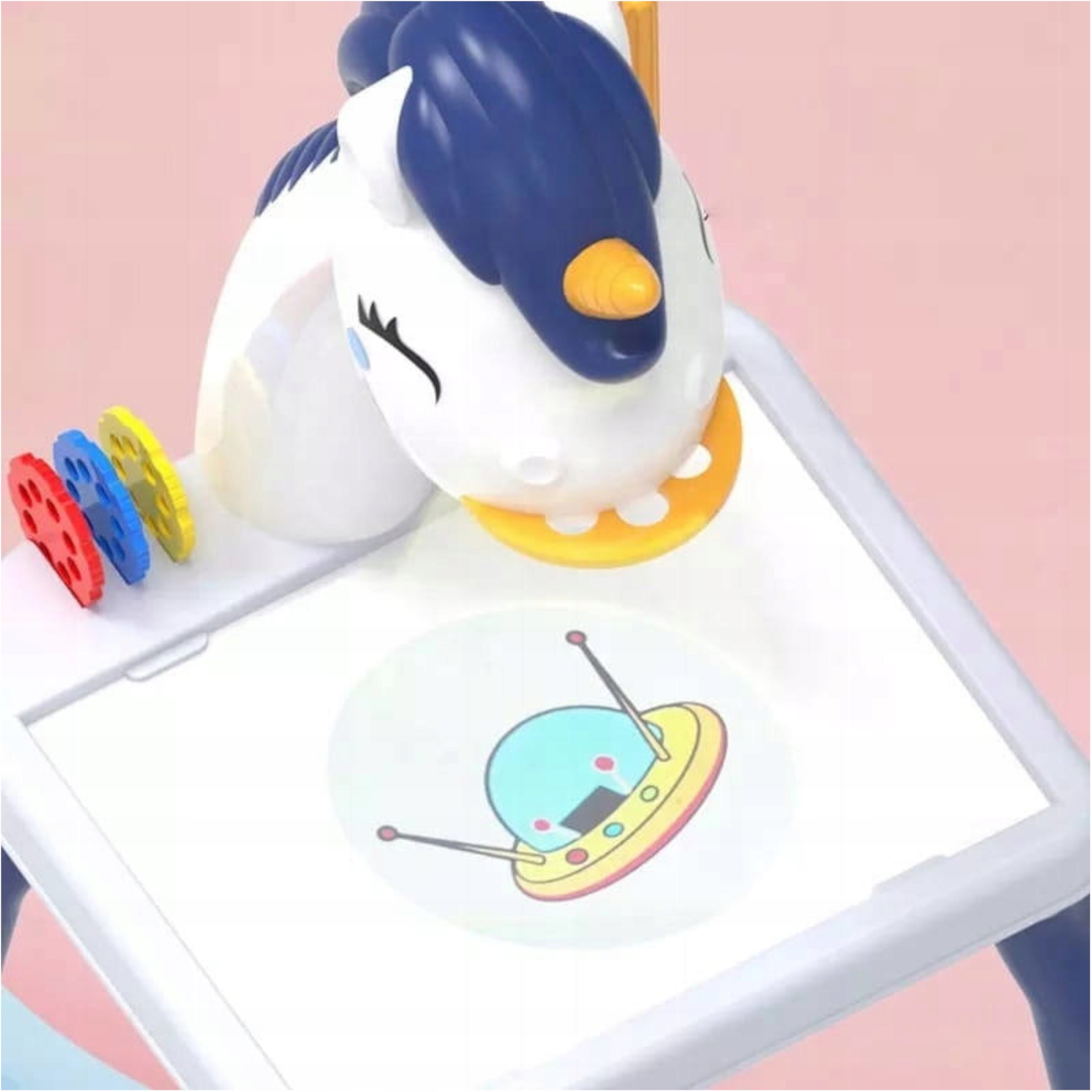 Projektor do rysowania stolik jednorożec 2200-8N Kolor niebieski