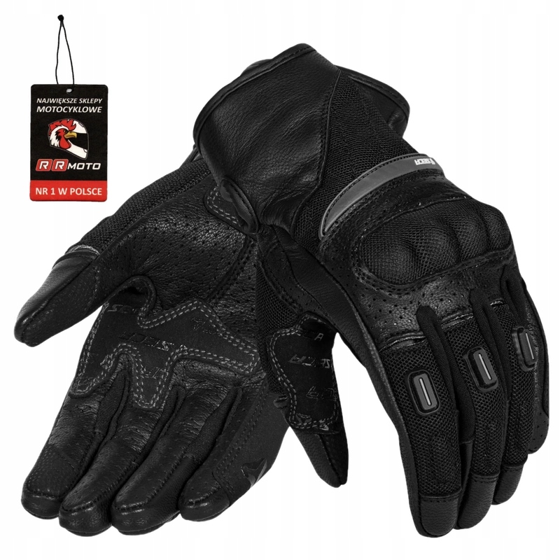 Rękawice motocyklowe damskie Seca Axis Mesh II Lady Black krótkie