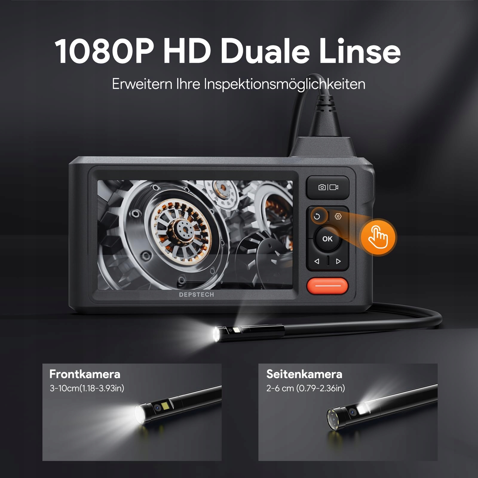 DEPSTECH Kamera Endoskopowa 1080P Dual Obiektyw 5m Wodoodporna IP67 — miniatura 3
