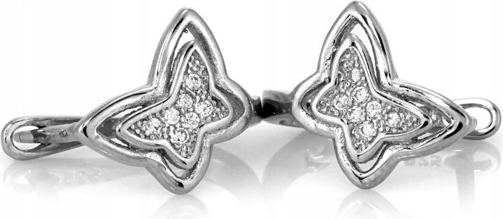 Dívčí Stříbrné náušnice 925, pohodlné zapínání, zirkony