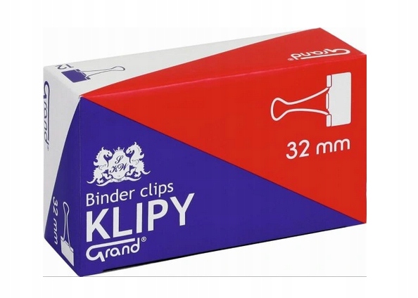 

Klipy Grand 32 mm czarne 12 szt.