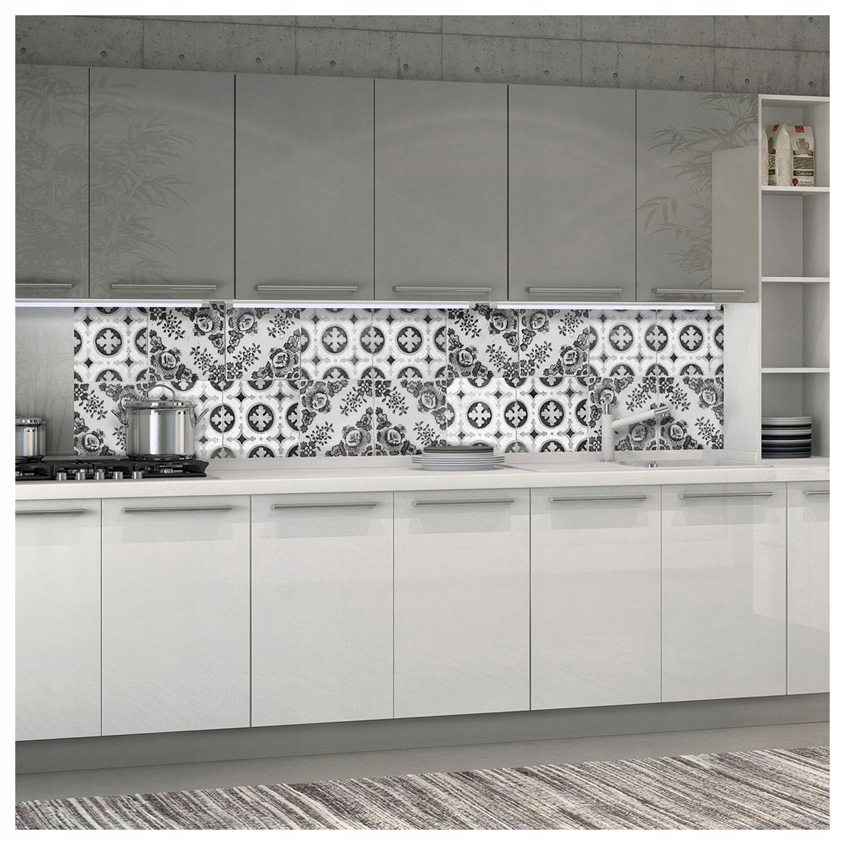 Vliesová fototapeta Geometrická zahrada ornament květiny 250x60 lepidlo