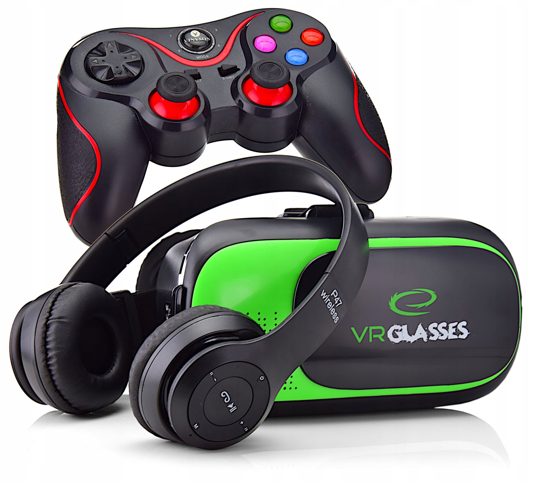 PREZENT DLA NASTOLATKA ZESTAW DO GIER GOGLE VR 360+SŁUCHAWKI GAMEPAD