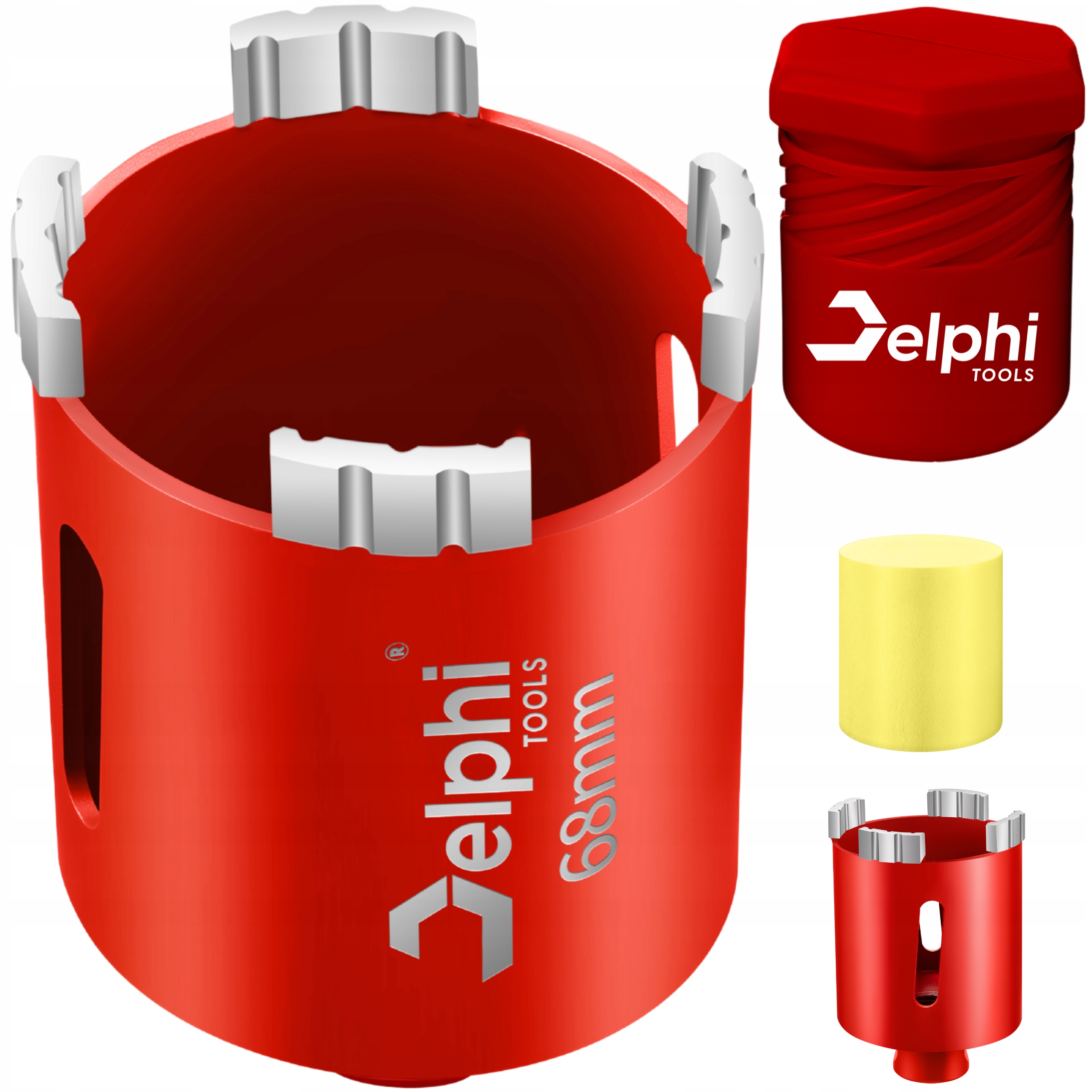 Otwornica Segmentowa Diamentowa 68mm Koronka Wiertło Do Betonu Puszek