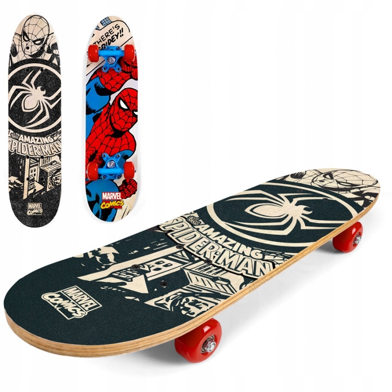 Deskorolka Drewno Mocna 61cm Spider-man Amazing