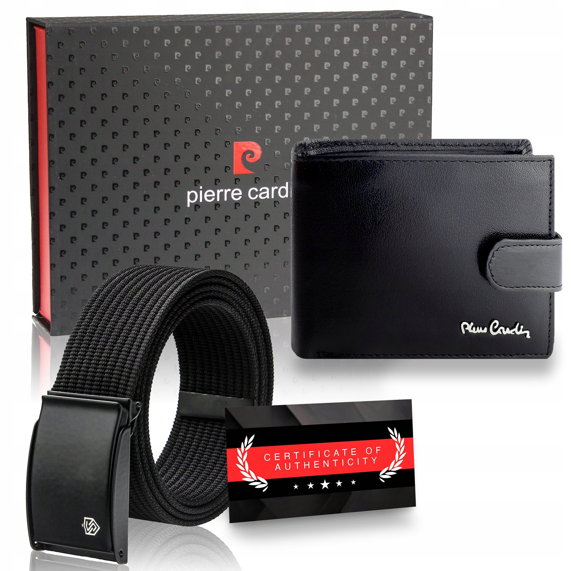 Kožená peněženka Pierre Cardin Rfid s popruhem Stevens a popruhem na pásek dárek #ct