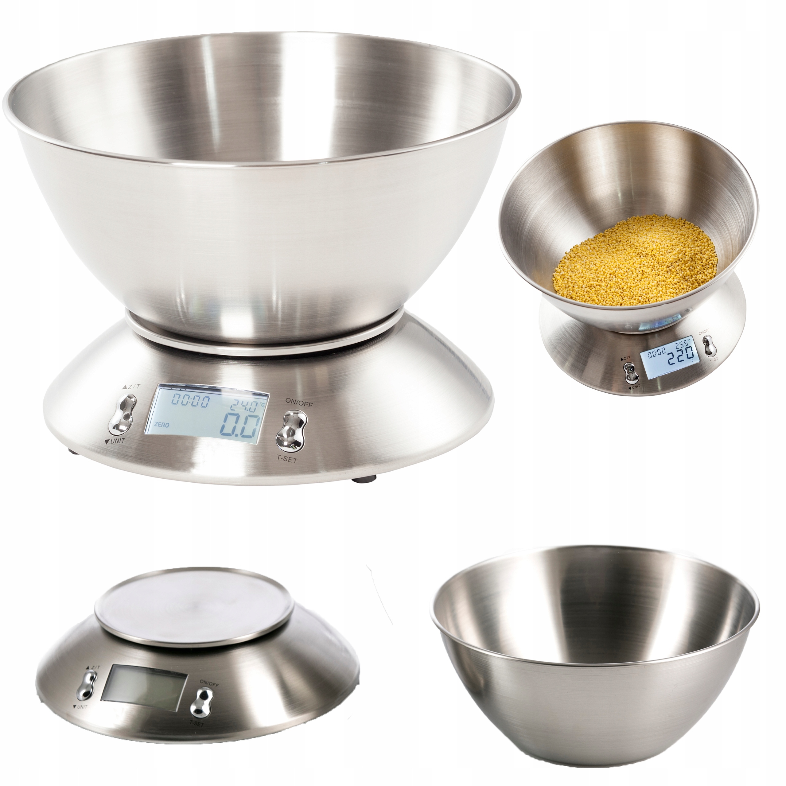 Waga kuchenna AD 3134 z misą 5kg/1g, timerem i termometrem