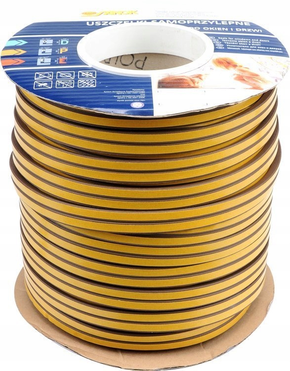 USZCZELKA USZCZELKI DO DRZWI I OKIEN typ P 1 metr Szerokość produktu 0.9 cm