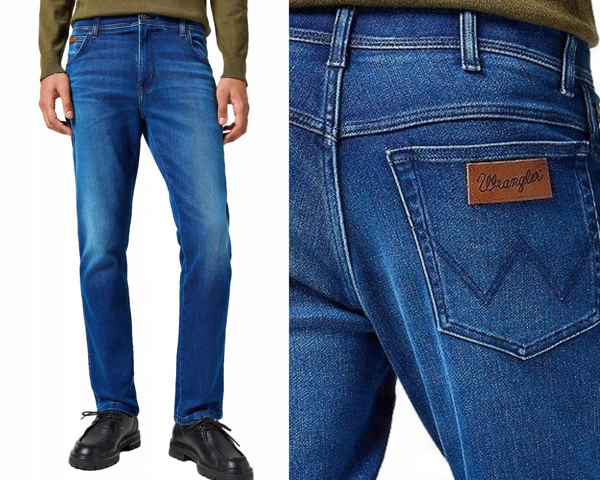 Wrangler Texas pánské zúžené džínové kalhoty modré barvy Slim W36 l36