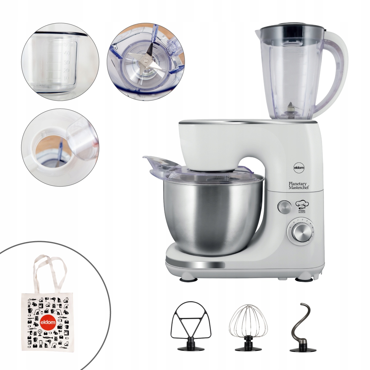 

Robot Kuchenny Planetarny Blender Eldom 4w1 1200W