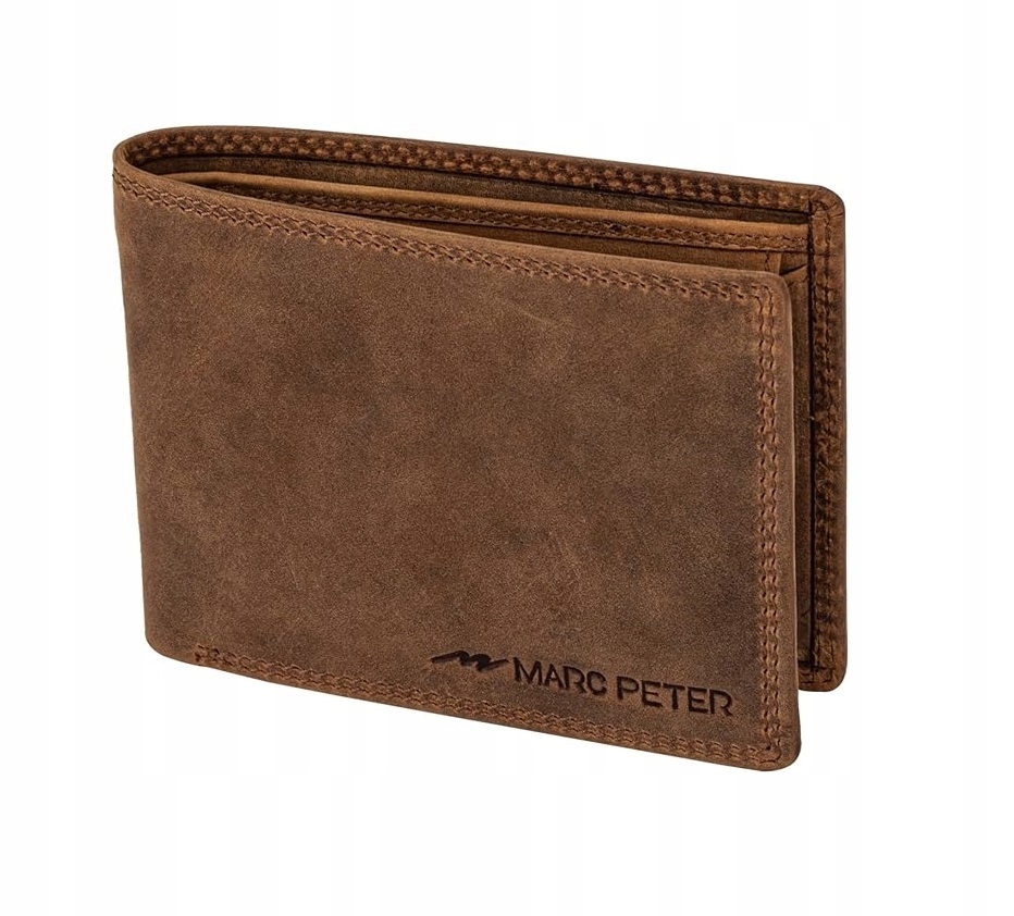 Marc Peter pánská kožená peněženka Rfid hnědá klasická elegantní