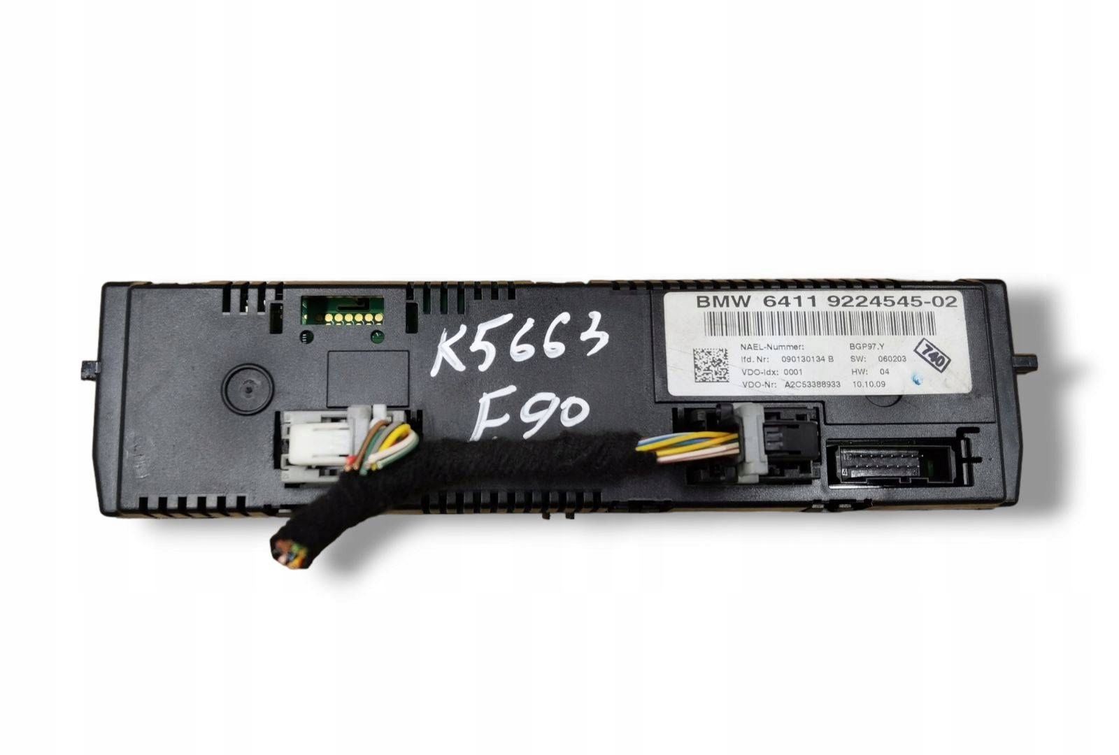 vezérlö panel a klímának BMW 3 E90/E91 facelift E90 2009 64119224545