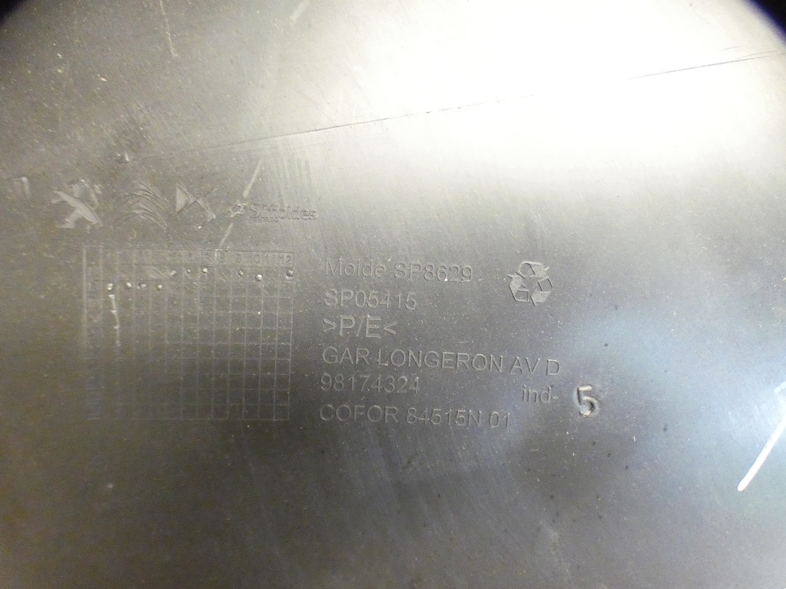 DS7 cap threshold door przednich 98174338 98174324