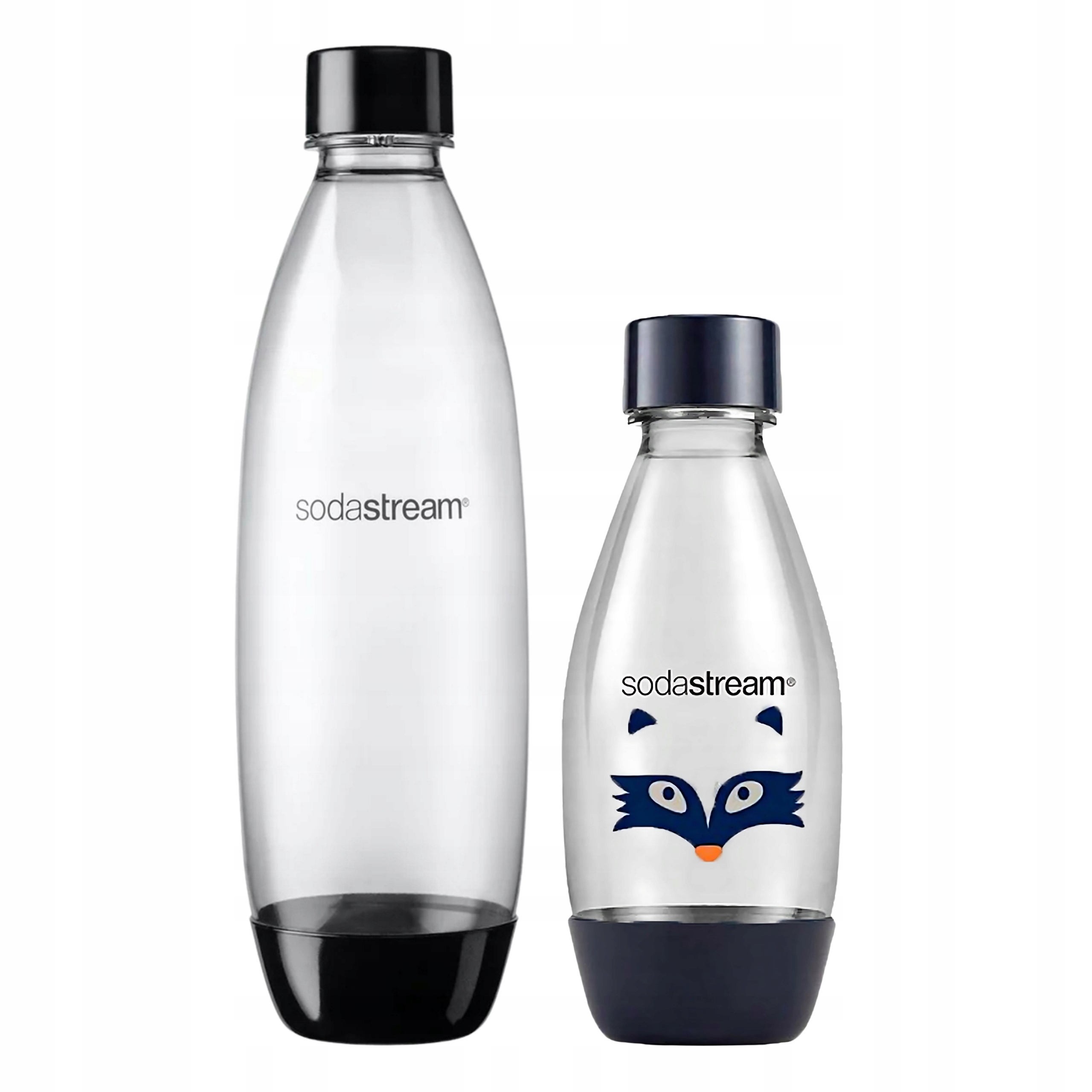 Lahve pro SodaStream Fuse 1L Černá 0,5L Mýval sada pro děti