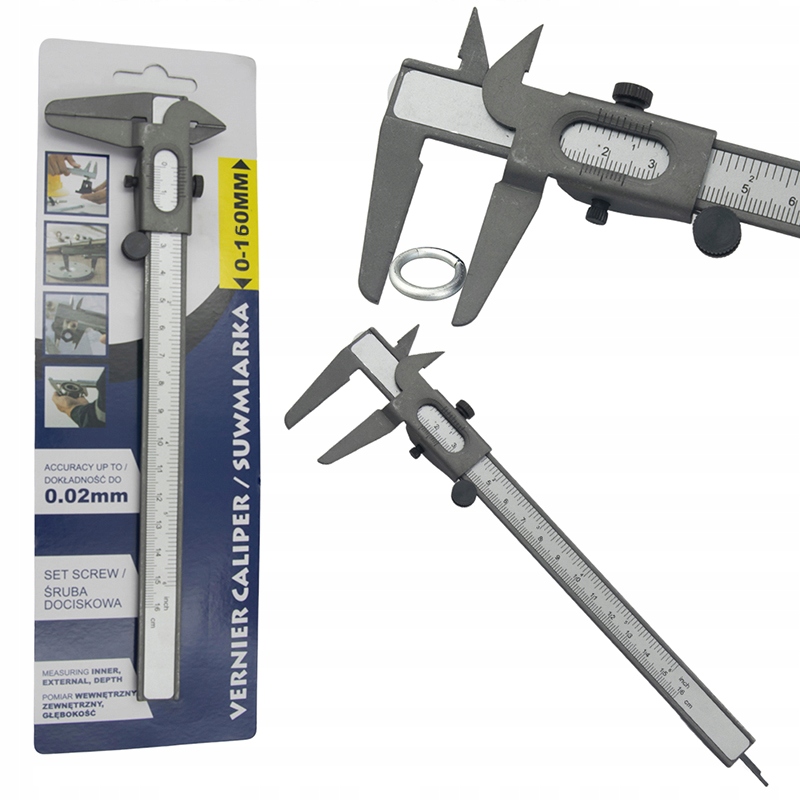 SUWMIARKA ANALOGOWA MANUALNA 160MM METALOWA