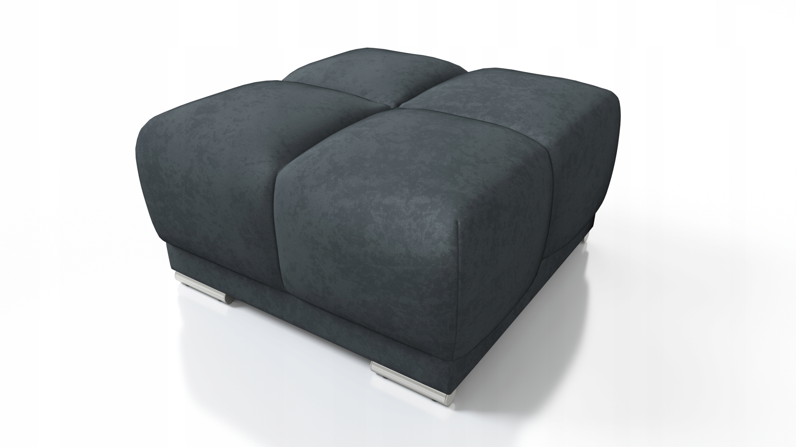 Grafitová Prošívaná Velká Taburet Čalouněná Do Obývacího Pokoje Honey