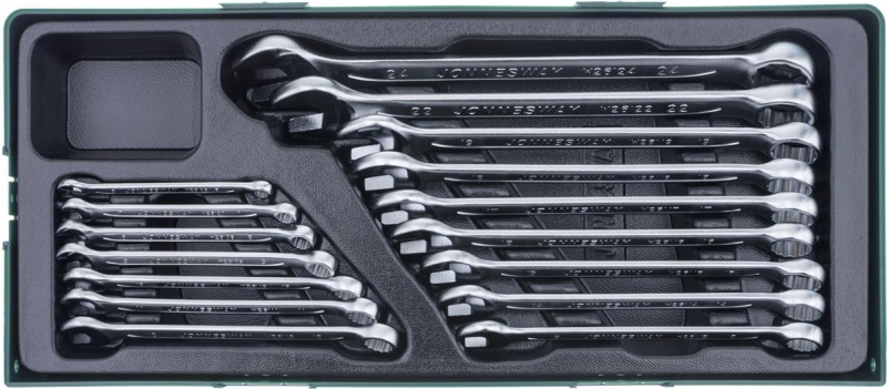 KLUCZE PLASKO OCZKOWE 6 24mm JONNESWAY ZESTAW 16s Brand Jonnesway