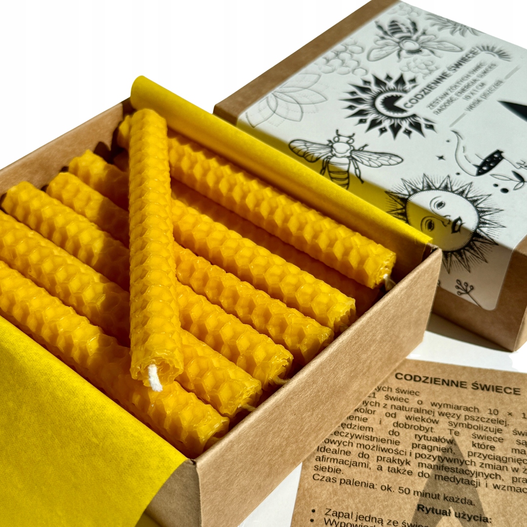 Sada Žlutých Svíček Pro Každodenní Použití Univerzální 10X1CM 2 Po 1 Ks Vosk