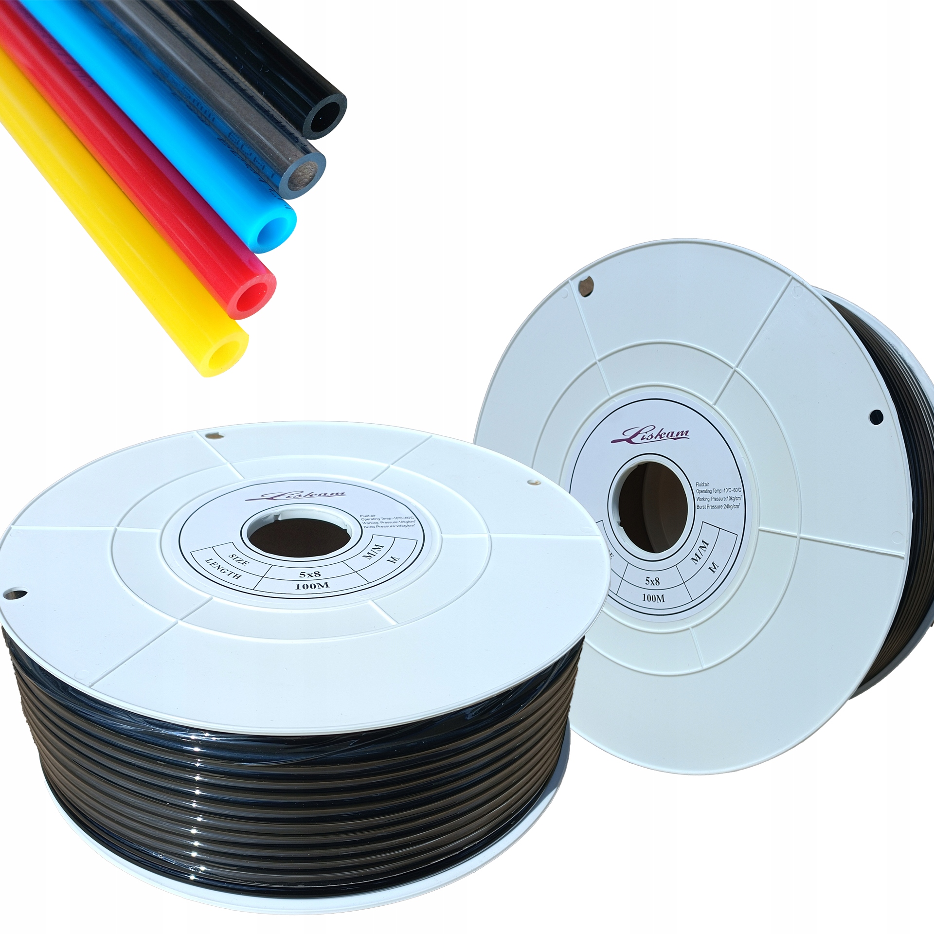 Polyuretan Pneumatická Pu hadice Tekalan 8x5 mm Černá 50 M