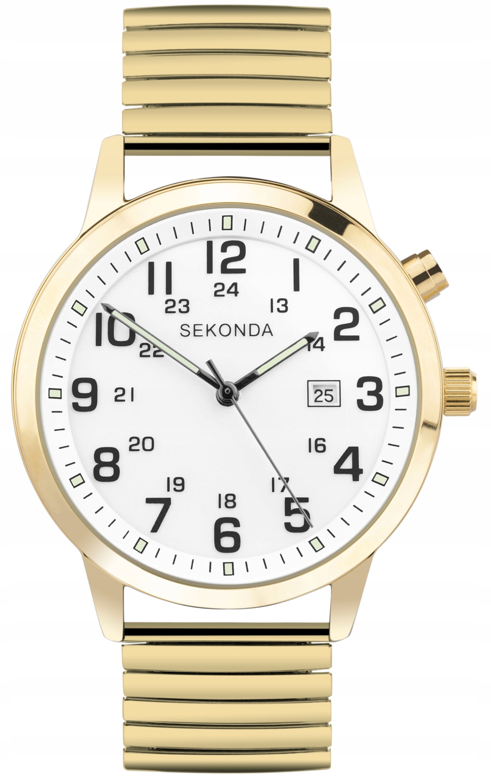 Pánské hodinky Sekonda 30128 zlaté křemenné klasické