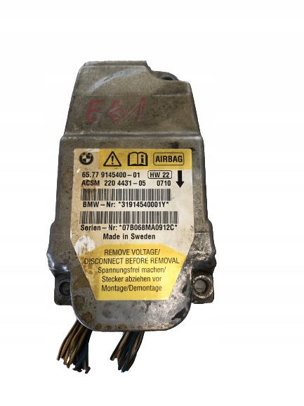 modulo SENSOR airbag airbag BMW E61 LIFT 9145400