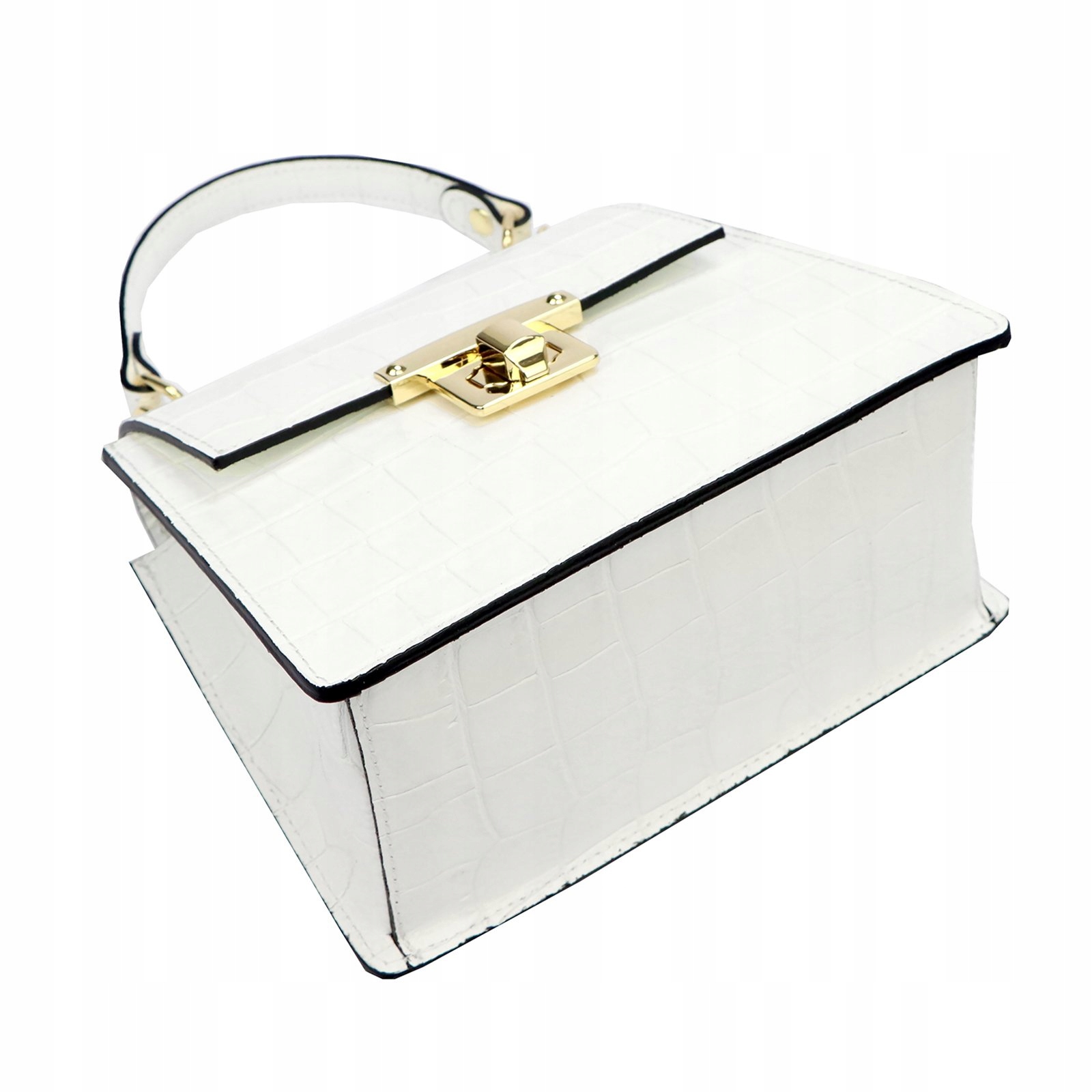 ORYGINALNA TOREBKA KUFEREK DO RĘKI I NA RAMIĘ Z ŁAŃCUSZKIEM LUKA Kolor okuć nie dotyczy