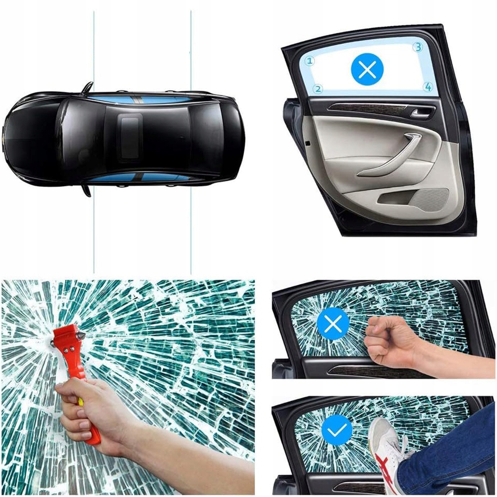 MŁOTEK AWARYJNY DO SAMOCHODU, MŁOTKA AWARYJNEGO, MŁOTEK BEZPIECZEŃSTWA X2 Producent inny