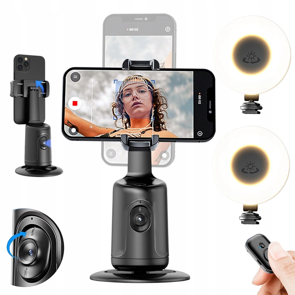 Telefon Držák S Funkcí Sledování Selfie Tyčí Tři režimy 1200mah+ Led