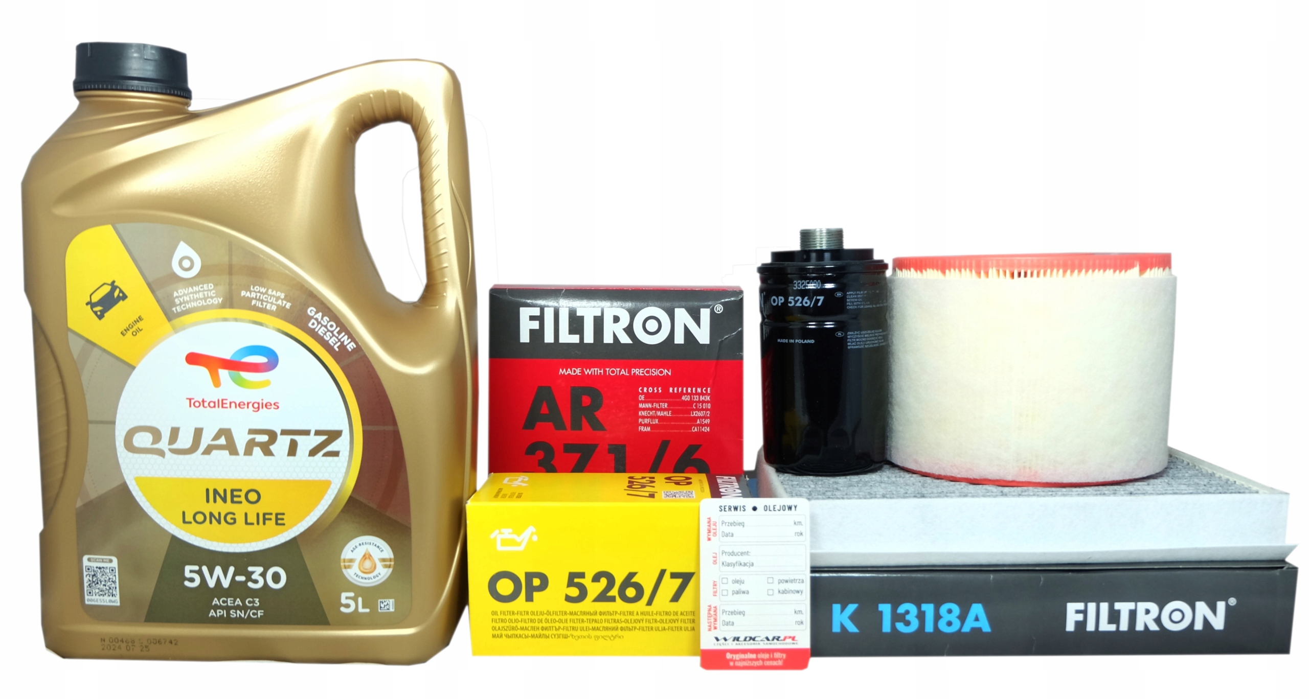 3 Filtre olej Audi A6 C7 2.0 Tfsi 180 211 220 245