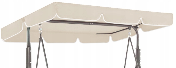 Daszek osłona poszycie wymienne do hustawki ogrodowej 230x120cm ecrue