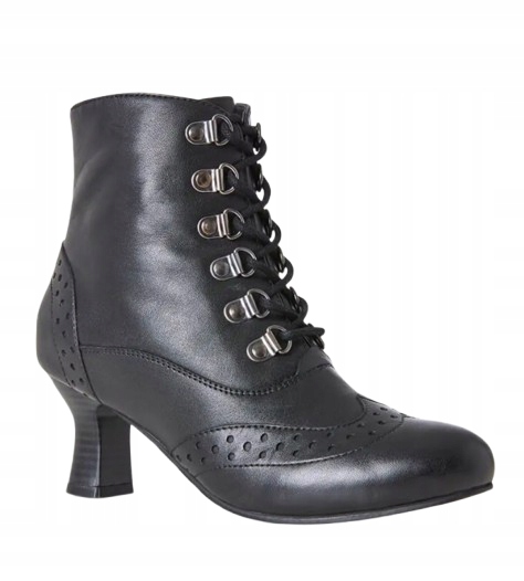 Joe Browns Kotníkové Boty Černé Kožené Na Podpatku Dámské 37 Ž3B