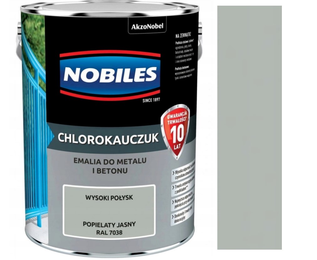 

Nobiles Chlorokauczuk 0,9L Popielaty Jasny