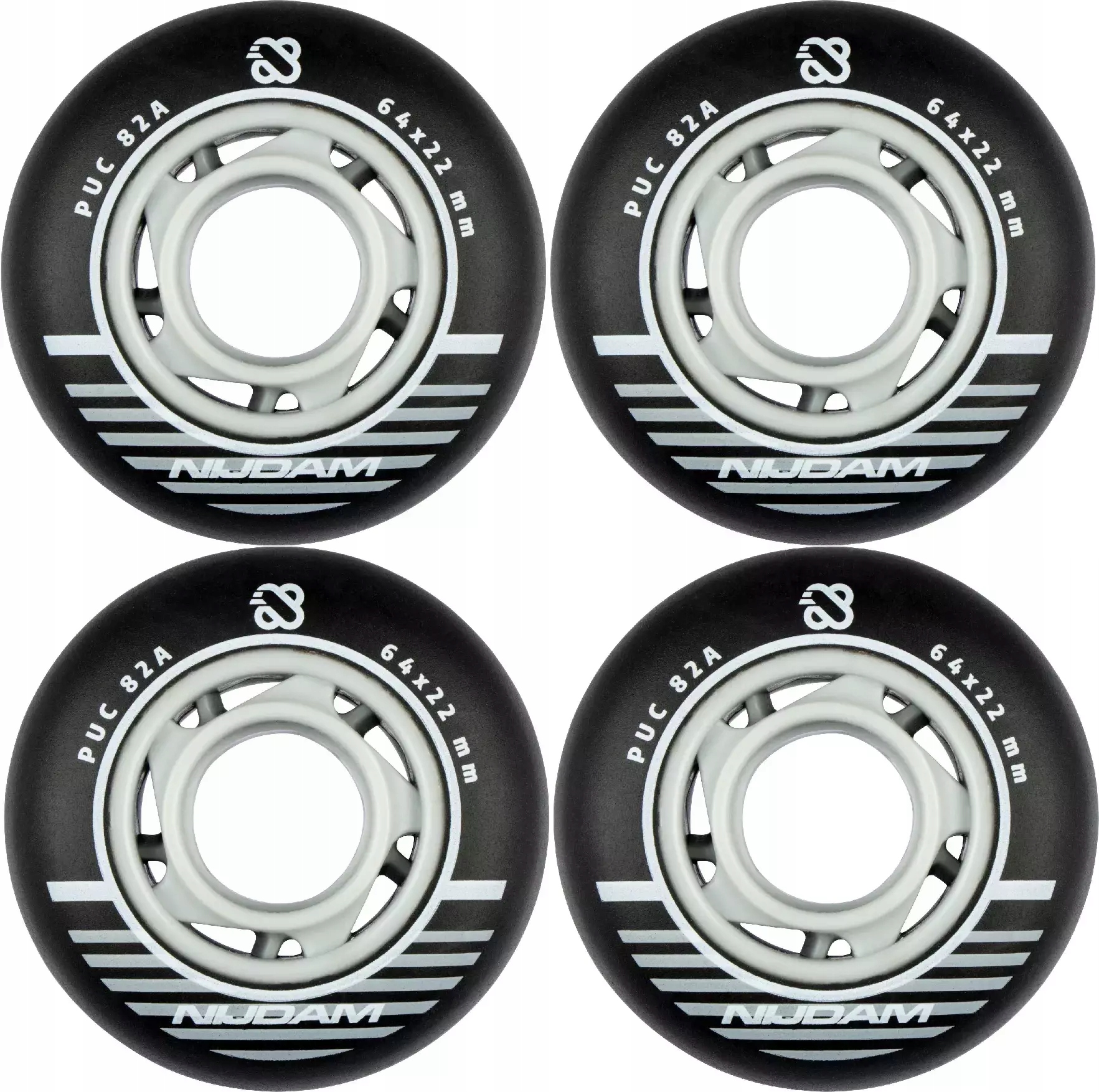 Kółka do rolek 64x24mm 82A komplet NIJDAM x4 Stan opakowania oryginalne