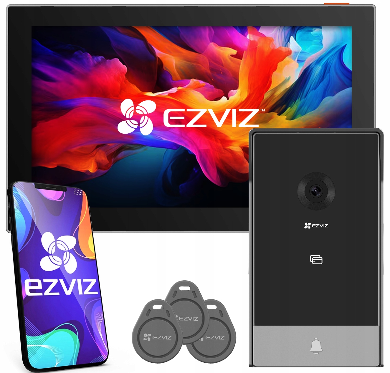 Videovrátnik WiFi Ezviz 2-žilový Diaľkové ovládanie Brána Čítačka