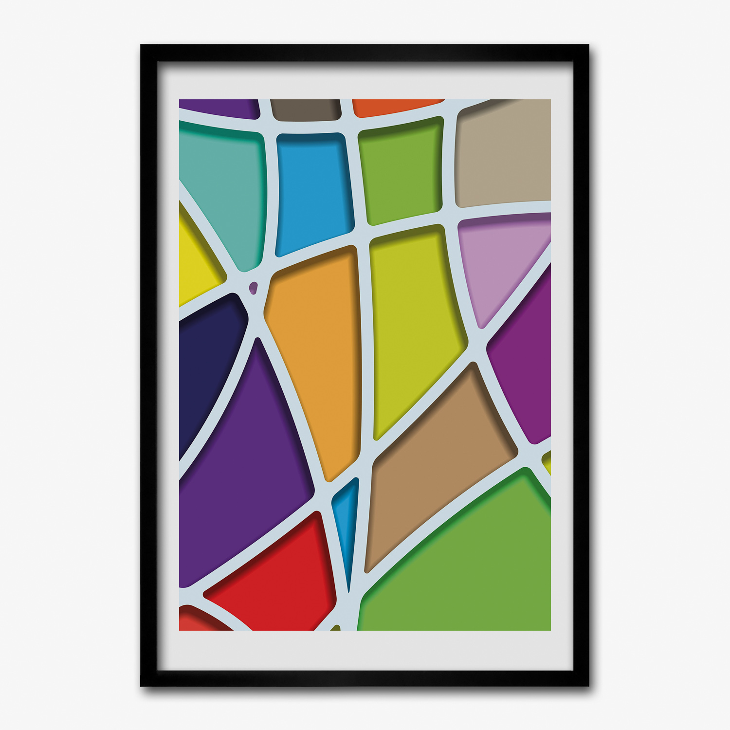 Obraz na stenu v ráme Vitráž dekor okno 70x100 cm
