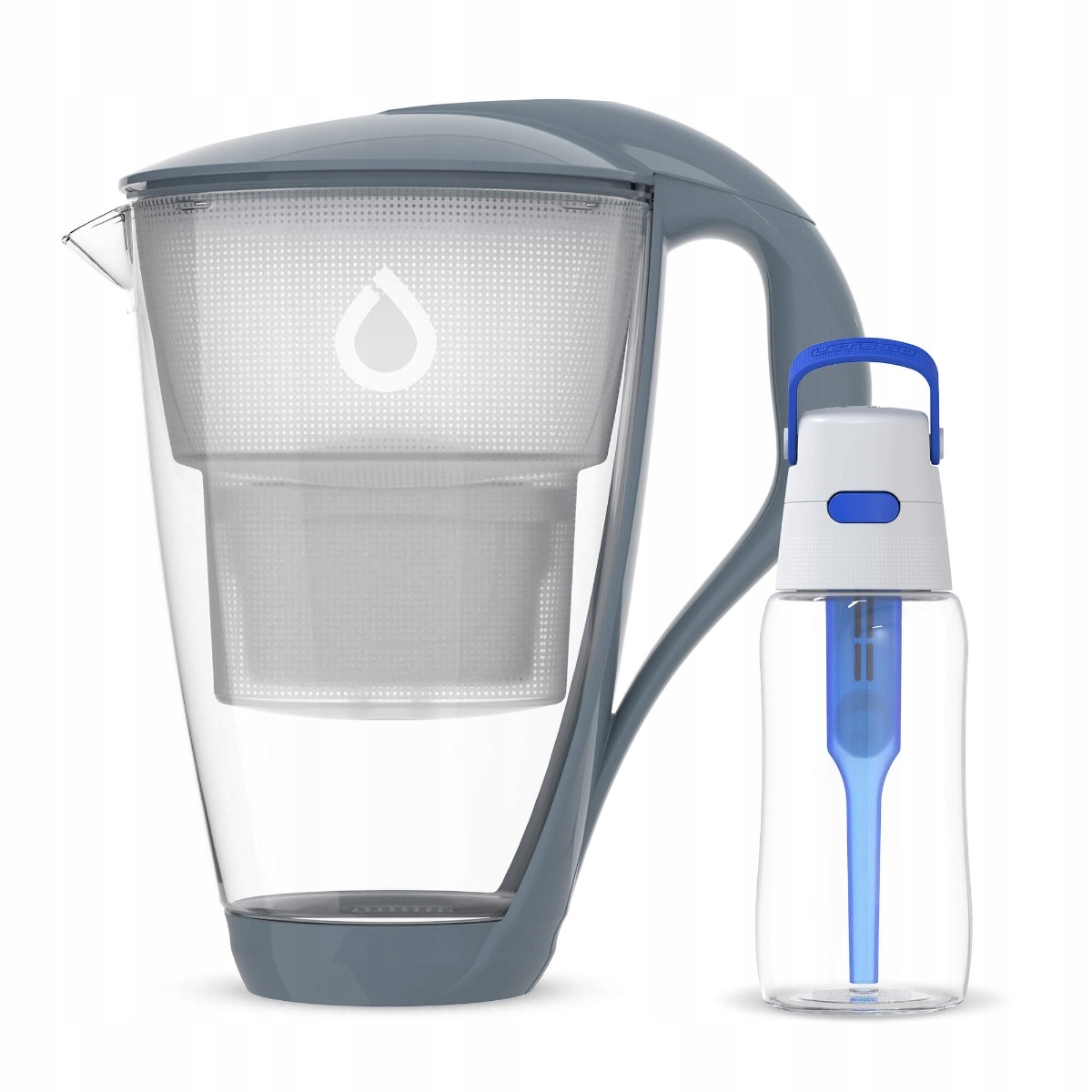 Skleněná konvice Dafi Crystal ocelová Unimax s modrou lahví Solid 0,5