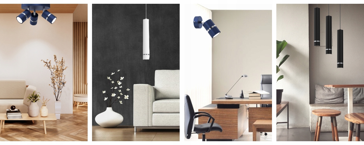 REFLEKTOR SPOT Z REGULACJĄ KINKIET LAMPA CHROM Kolor odcienie niebieskiego odcienie szarości i srebra