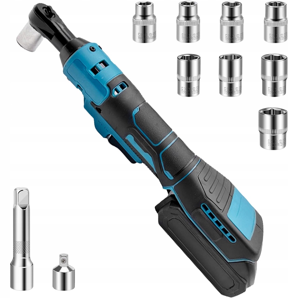 Silný Akumulátorový Rázový Utahovák 55 Nm, Elektrická Ráčna S Svítilnou