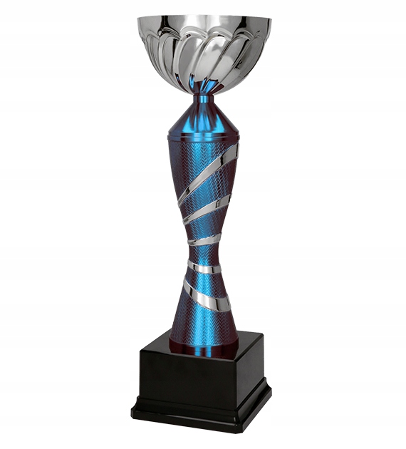 Puchar metalowy srebrno-niebieski Otaris Bl 26cm