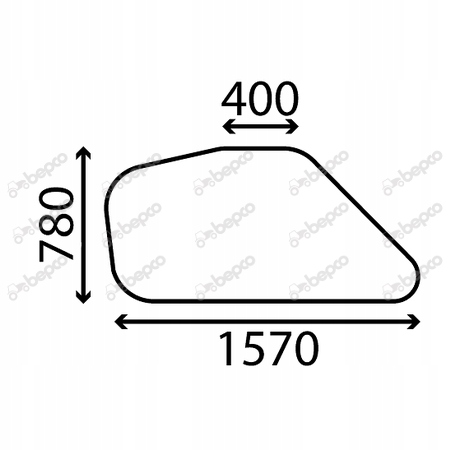 sklo nabíječka Merlo boční pravá 053433