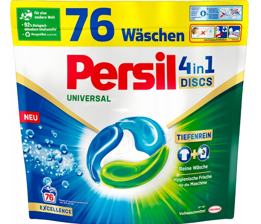 Levně Persil Universal 4v1 prací kapsle disky 76 ks Dovoz z Německa.