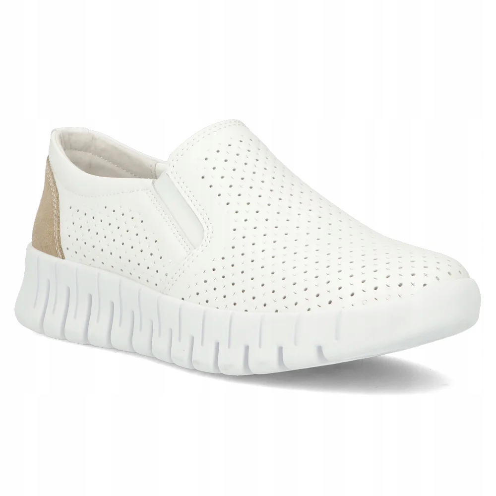 Buty damskie półbuty na platformie skórzane Filippo wsuwane r.40