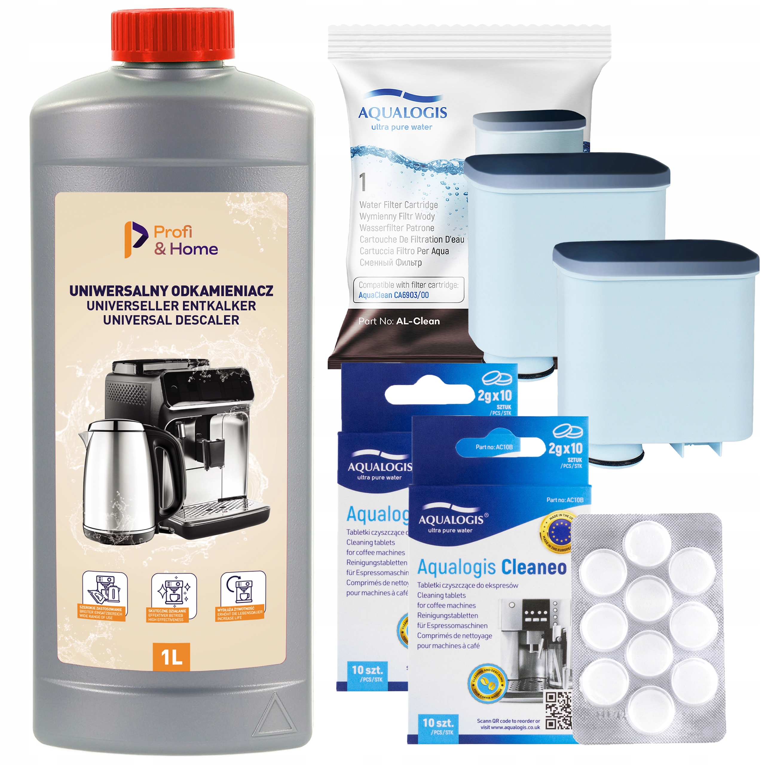 Odkamieniacz 2x Filtr 2xTabletki do Saeco GranAroma SM6585/00 SM6580 SM6582