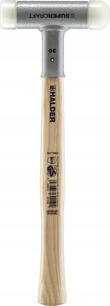 Halder Supercraft Młotek z miękkim bijakiem 30 mm z zaokrągloną końcówką