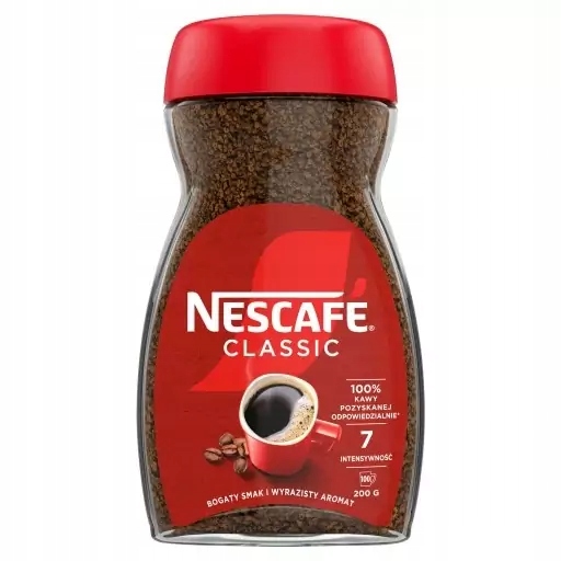 4 Sztuki Nescafe Classic 200G Słoik