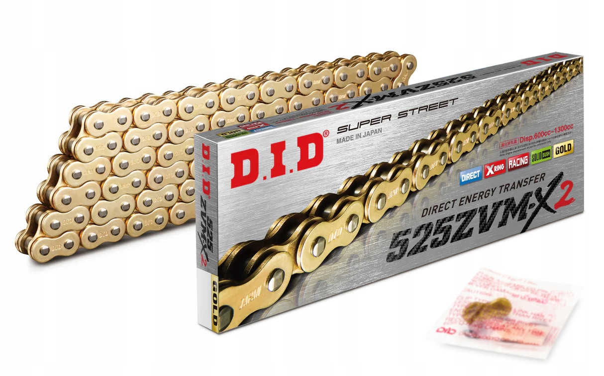 Řetěz DiD 525 ZVMX-2 Gold Nejsilnější Na Trhu 104