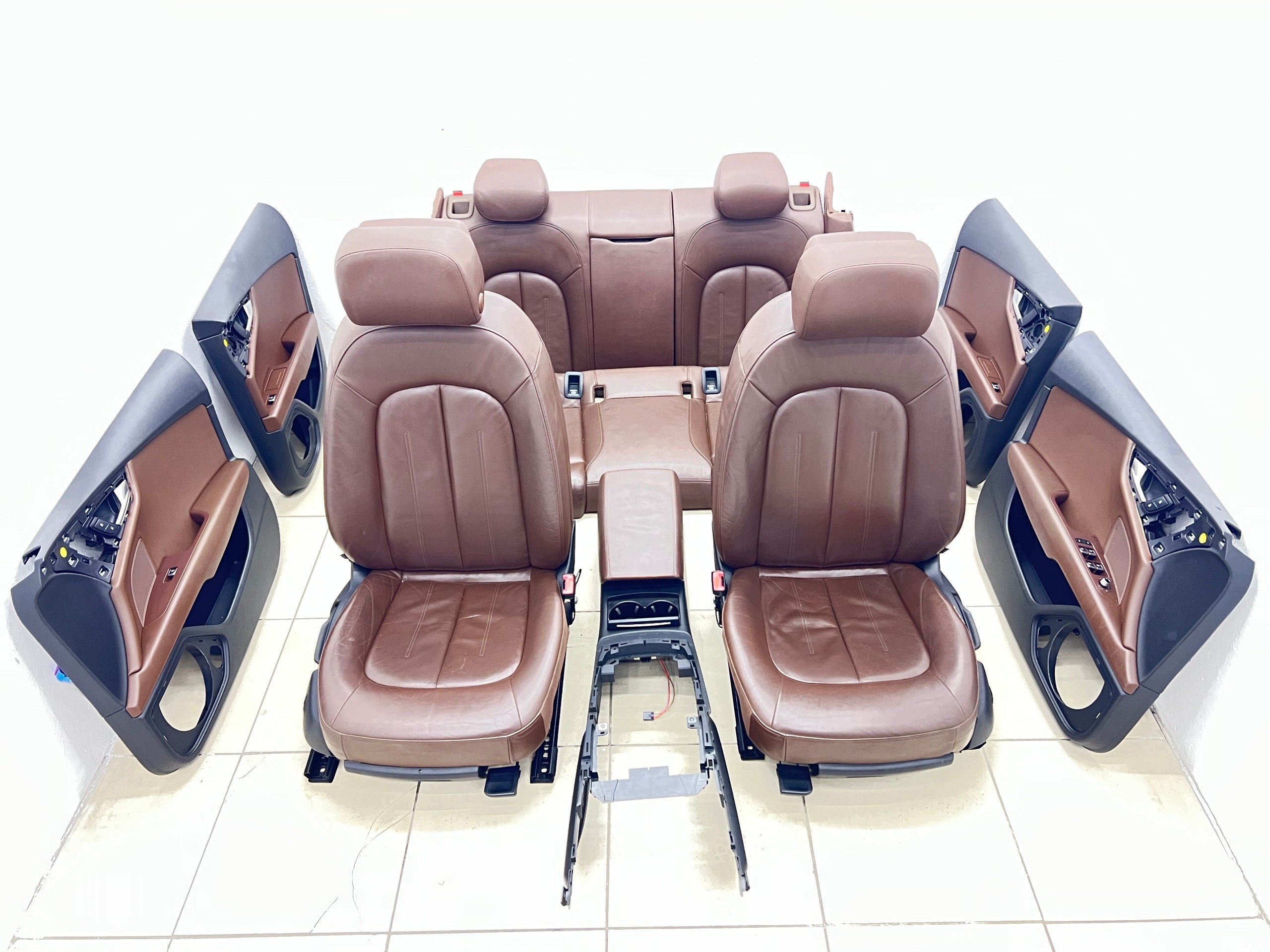 AUDI A7 C7 4G 10-14 seats side KOMPLET leather BRAZOWE GRZANE
